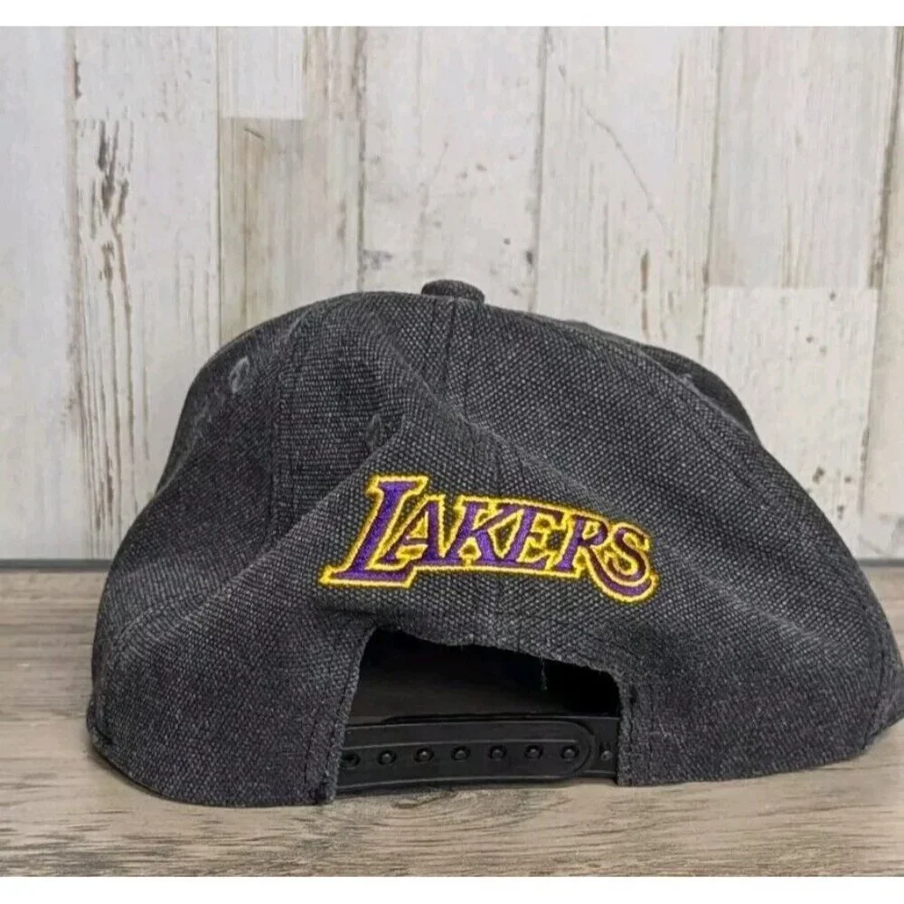 Los Angeles Lakers NBA Ultra Game Hat Snapback Gray Basketball